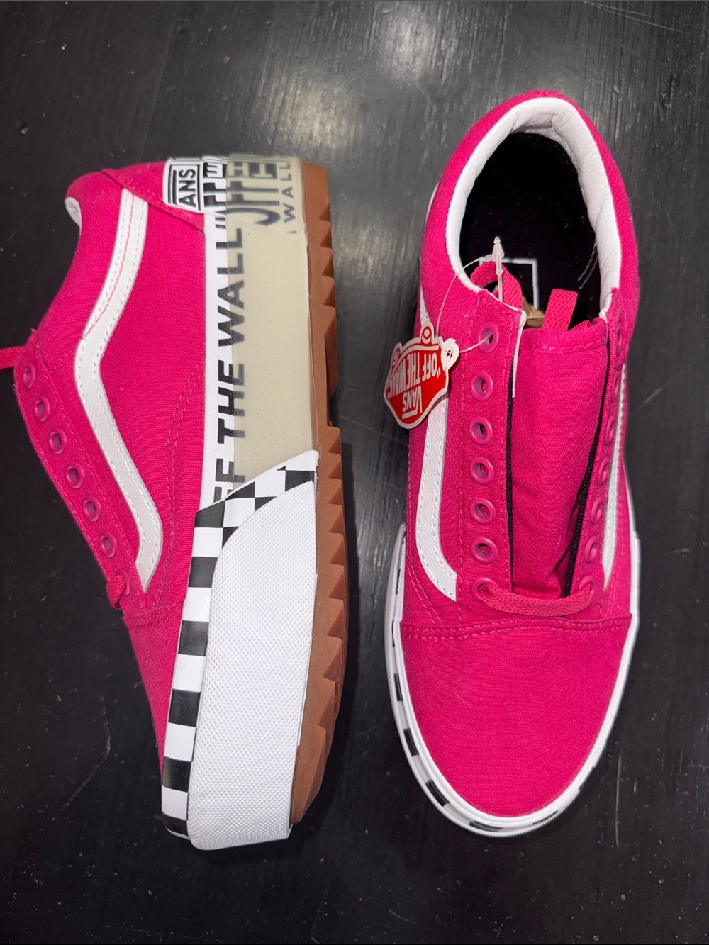 VANS off the wall. hot pink women’s platform sneakers size 8.5. NEW with tags. - Picture 4 of 10